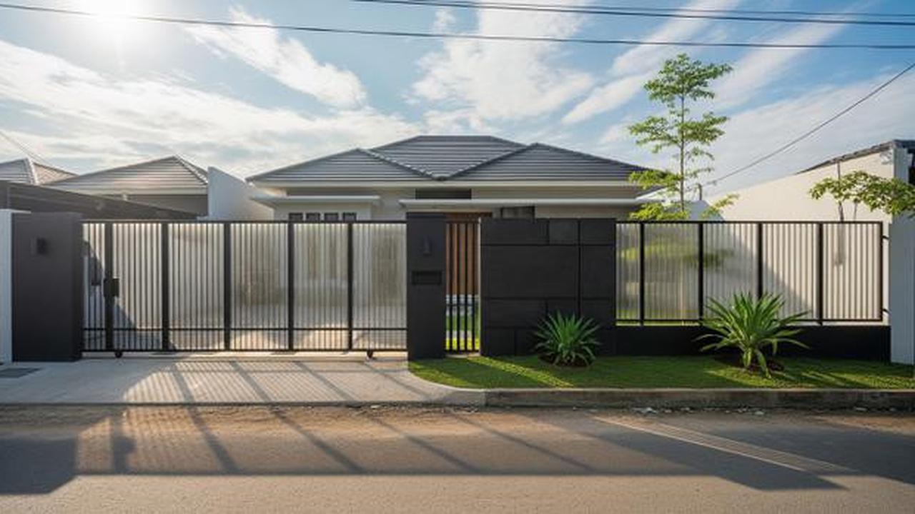 8 Model Pagar Besi Kombinasi Polikarbonat untuk Rumah Minimalis dengan Budget Terjangkau