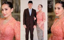 8 Foto Nagita Slavina Mengenakan Kebaya Peach Saat Mendampingi Raffi Ahmad Dalam Pelantikan Sebagai Utusan Khusus Presiden