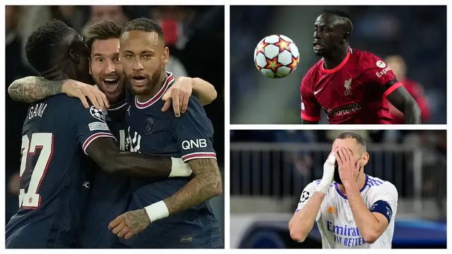 Foto: Messi Cetak Gol Debut, Liverpool Menang Besar, Real Madrid Tumbang Mengejutkan di Liga Champions 2021 / 2022