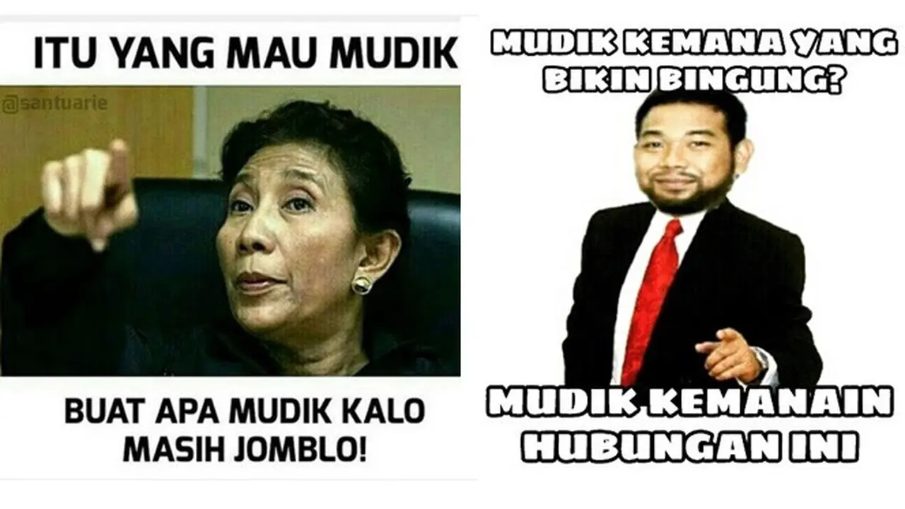 Meme mudik lebaran (Sumber: 1cak//trias.kuchir)