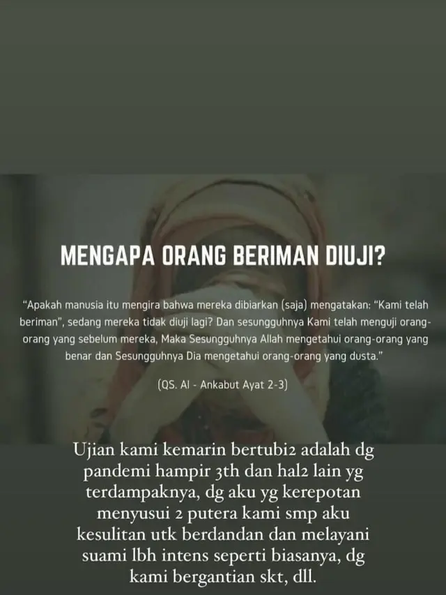 Unggahan Inara Rusli istri Virgoun soal hidupnya yang sarat ujian dari Allah. (Foto: Dok. Instagram @mommy_starla)