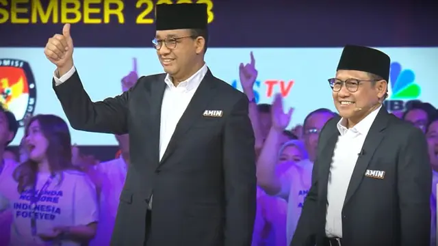 Calon Wakil Presiden Muhaimin Iskandar atau Cak Imin bersama Capres Anies Baswedan