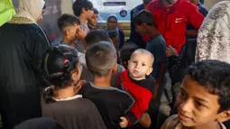 Vaksinasi polio ini akan menjangkau anak-anak di bawah usia 10 tahun di seluruh Jalur Gaza. (Eyad BABA/AFP)
