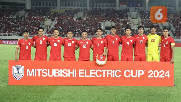 <p>Starting XI Timnas Indonesia pada laga lanjutan Grup B Piala AFF 2024 melawan Laos di Stadion Manahan, Solo, Jawa Tengah, Kamis (12/12/2024). (Bola.com/Abdul Aziz)</p>