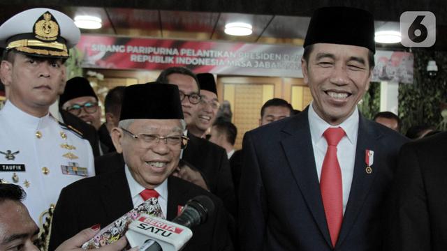 Senyum Jokowi-Ma'ruf Usai Dilantik Jadi Presiden dan Wakil Presiden