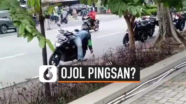 Warga dihebohkan dengan seorang driver ojek online atau ojol yang tergeletak di atas motornya. Tak ada yang berani mendekati driver ojol tersebut karena waspada akan virus corona.