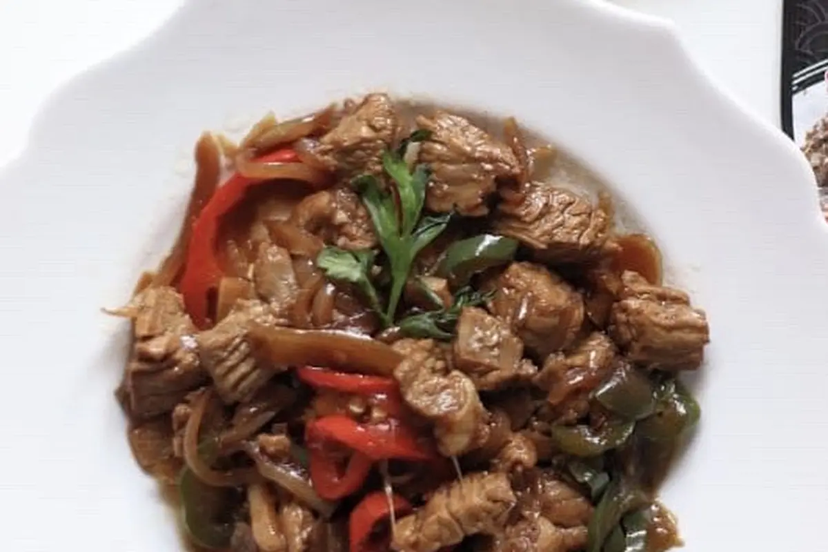 resep Sapi Lada Hitam ala Ligwina/Twitter @mrshananto