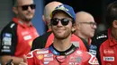 Enea Bastianini—rekan setim Francesco Bagnaia—menempati posisi kedua hasil kualifikasi MotoGP Thailand 2024. (Lillian SUWANRUMPHA/AFP)