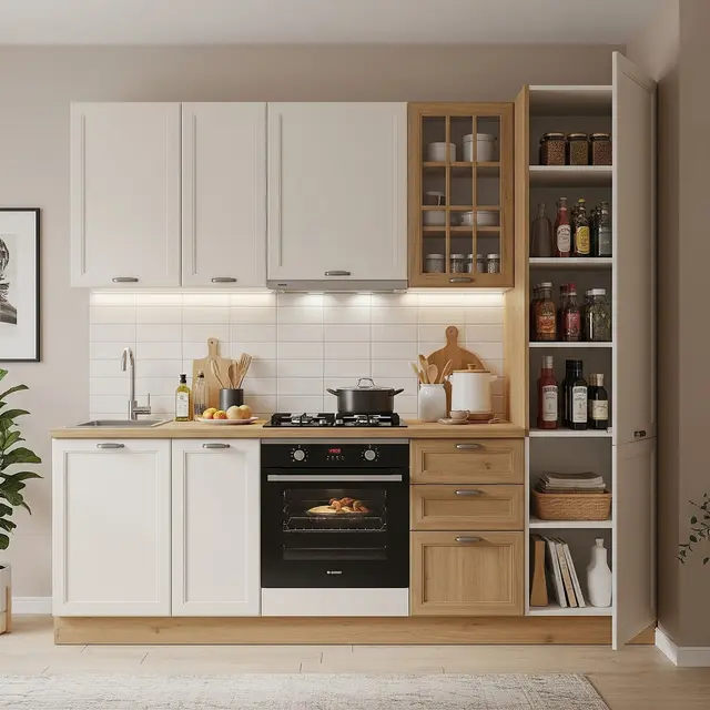 Dapur Modern 2x2 Meter Rumah Type 36 dengan Kitchen Set Modular Full Storage