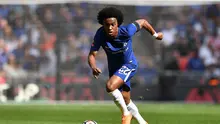 Manchester United menyiapkan dana 60 juta poundsterling (Rp 1,1 triliun) untuk mendatangkan gelandang Chelsea, Willian, pada bursa transfer musim panas ini. (AFP/Ben Stansall)