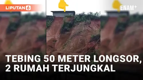VIDEO: Detik-detik Tebing Setinggi 50 Meter Longsor di Sulawesi Barat