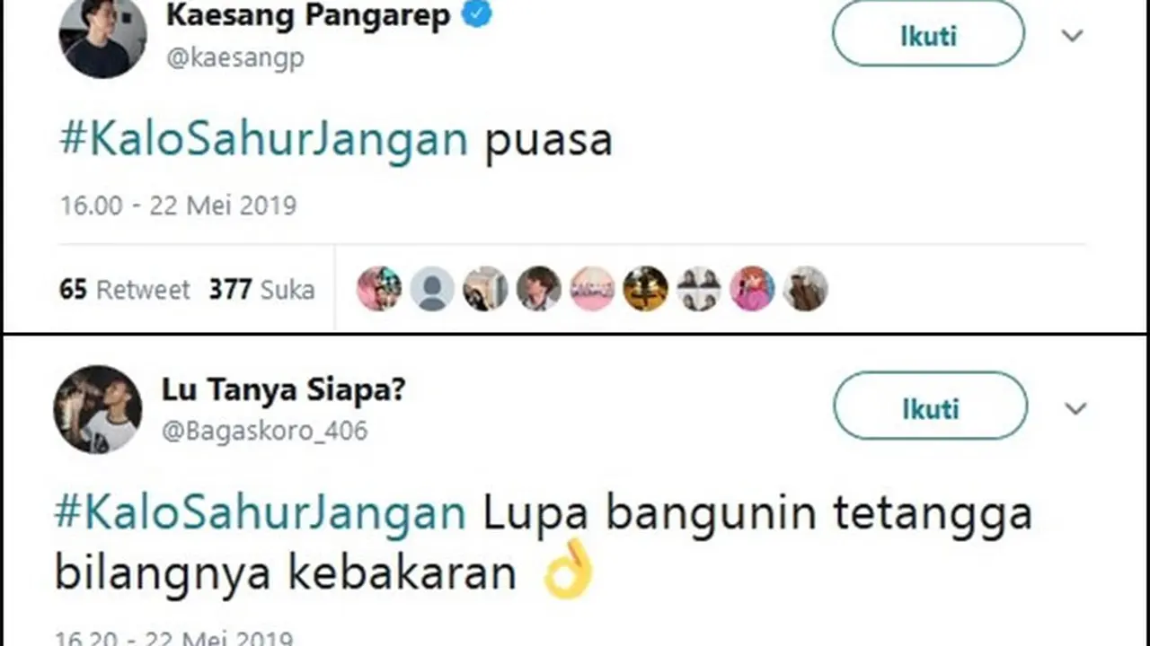 Tagar Kalo Sahur Jangan