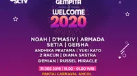 Konser Gempita 2020 acara pergantian tahun 2019 ke 2020 ditayangkan SCTV live dari Pantai Carnaval Anco, Jakarta, (31/12/2019) malam