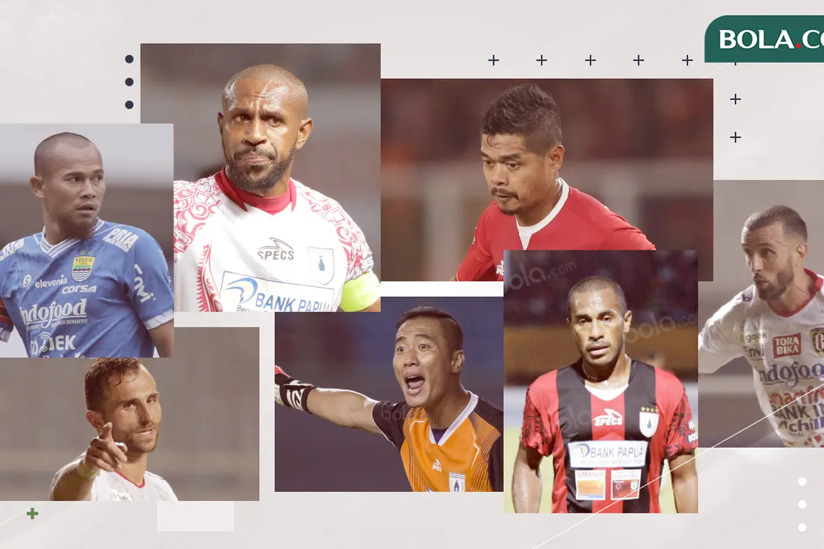 Boaz Solossa, Ian Kabes, Supardi Nasir, Bambang Pamungkas, Ilija Spasojevic, Paulo Sergio dan Yoo Jae-hoon