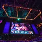 Suasana pertandingan esports The International DotA 2, di Mercedes-Benz Arena, Shanghai, China, Selasa (20/8/2019).  (AFP / STR)