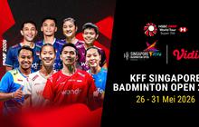 Cek Jadwal Live Streaming BWF KFF Singapore Badminton Open 2026 Hanya di Vidio