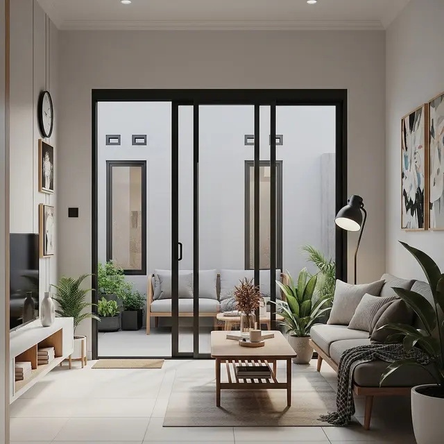 9 Model Pintu Geser Kaca untuk Akses ke Teras, Elegan dan Hemat Ruang