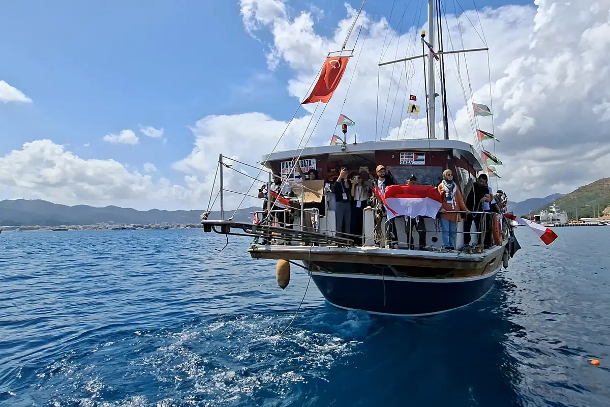 Delegasi Indonesia yang tergabung dalam misi kemanusiaan Global Sumud Flotilla (GSF)