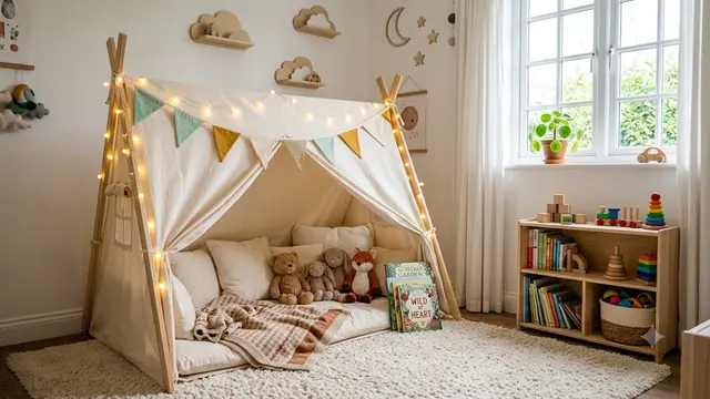 Dekorasi Ruang Bermain dengan Tenda Teepee yang Nyaman