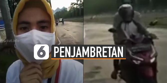 VIDEO: Viral Aksi Penjambretan Handphone Saat Sedang Live Facebook