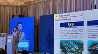 Presiden Direktur PT. Ceria Nugraha Indotama, Derian Sakmiwata dalam Mining and Finance Forum di The Dharmawangsa, Rabu (8/3/2023). (Dok. IST)