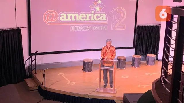 Perayaan acara ulang tahun ke-12 @america di Pacific Place, Kamis (15/12/2022). (Liputan6.com/Benedikta Miranti)