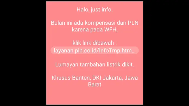 Kabar Soal PLN Beri Kompensasi karena Work from Home Hoaks.
