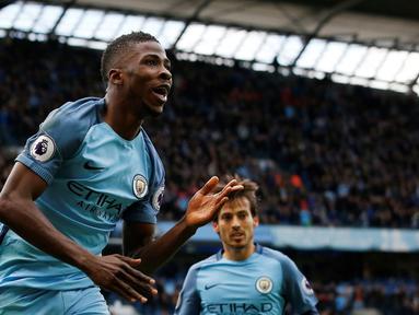 Manchester City hanya imbang 1-1 kala menjamu Southampton dalam laga Premier League di Stadion Etihad, Manchester, Minggu (23/10/2016). (Action Images via Reuters/Craig Brough)