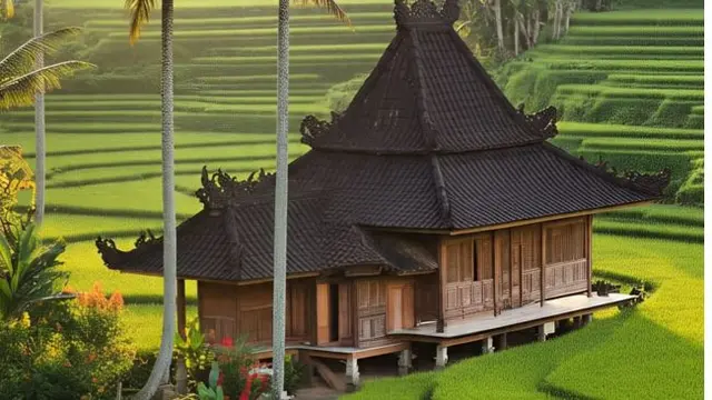 Ide Model Rumah Joglo Sederhana Tapi Indah di Kampung (Sumber: Meta AI)