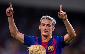 Selebrasi Gavi dalam laga pramusim Daegu vs Barcelona, Senin (4/8/2025). (FC Barcelona Official)