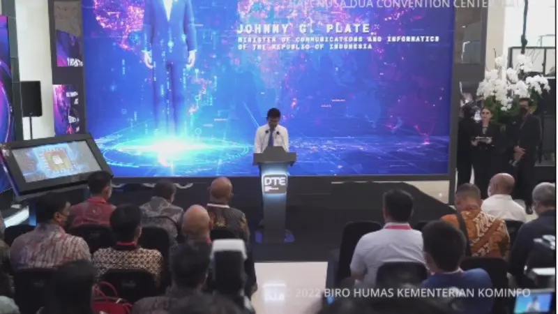 Ada MetaHuman Avatar Menkominfo Saat Opening Digital Transformation Expo G20 Bali