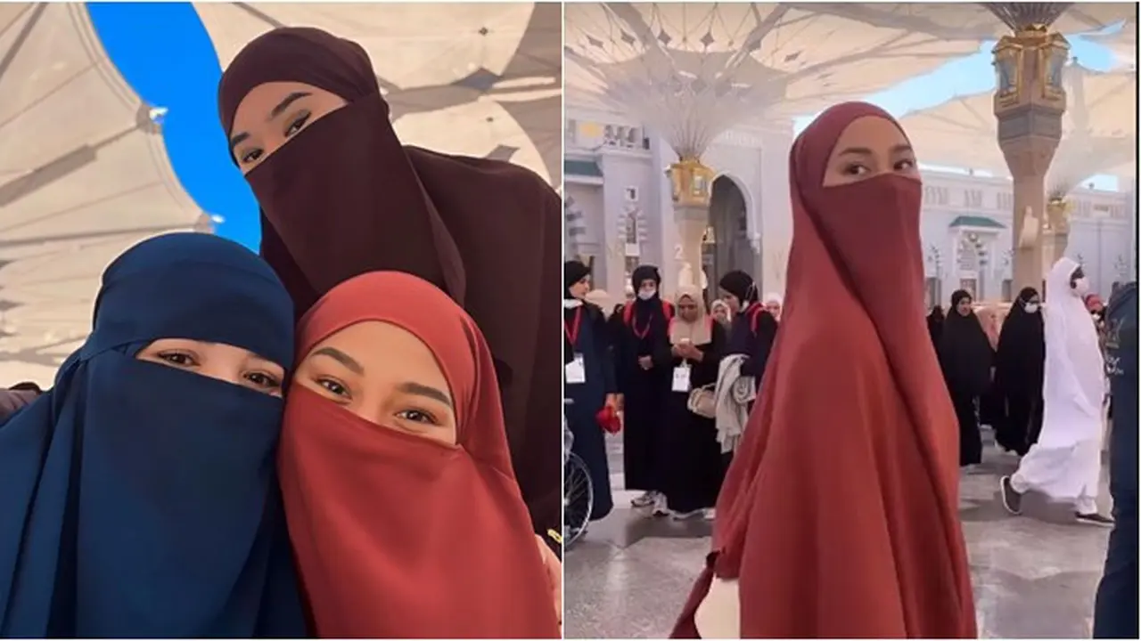 7 Potret Dara Arafah Pakai Cadar saat Umroh Ini Banjir Pujian