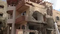 Graha Tahfidz Daarul Qur'an Gaza yang hancur digempur 12 roket Israel. (daqu.or.id)