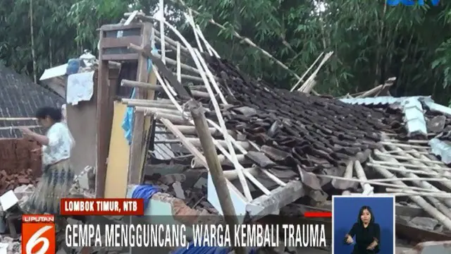 Gempa merobohkan sebagian besar rumah warga yang dibangun ulang setelah kejadian sebelumnya.