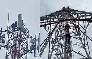 Depresi Mau Dicerai Istri, Pria di Bandar Lampung Panjat Tower BTS