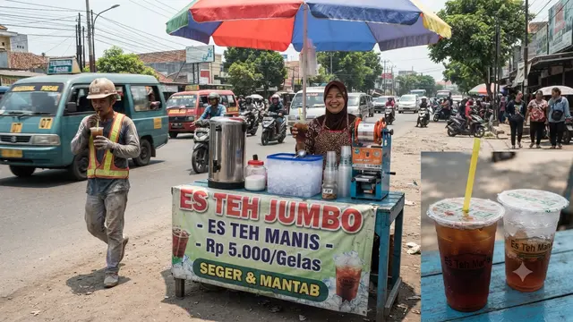 Ide Jualan Sederhana yang Sering Habis Sebelum Siang Model Jualan Es Teh Jumbo