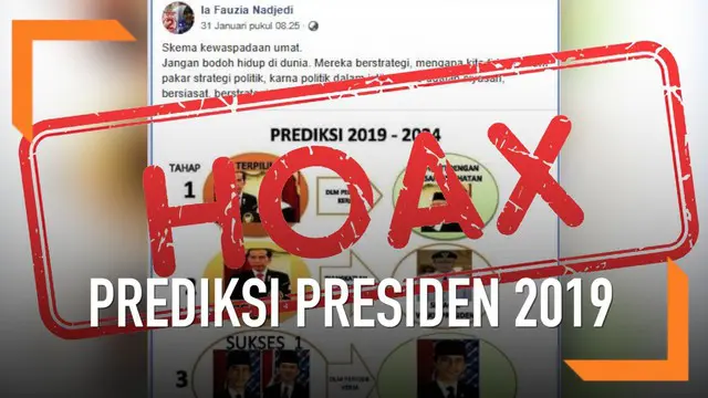 Sebuah gambar skema prediksi Presiden dan Wakil Presiden periode 2019-2024 viral di media sosial.