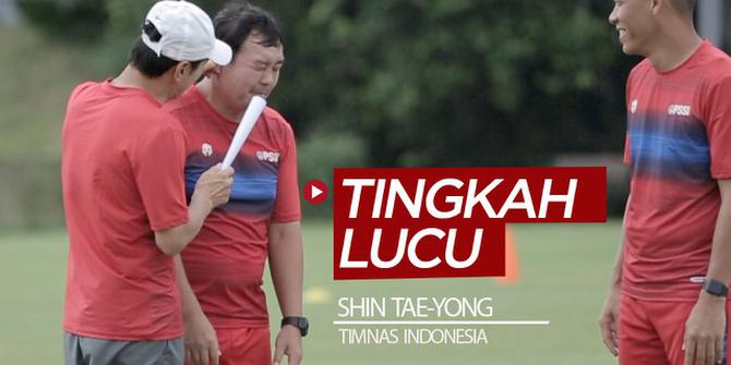 VIDEO: Beragam Tingkah Lucu Shin Tae-yong Saat Latihan Timnas Indonesia