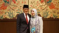 Nur Asia Uno juga menjadi sosok di balik penampilan modis Sandiaga Uno. Selama ini, Sandiaga dikenal dengan seseorang yang kerap tampil modis dan kekinian di mata masyarakat. (Liputan6.com/IG/@nurasiauno)