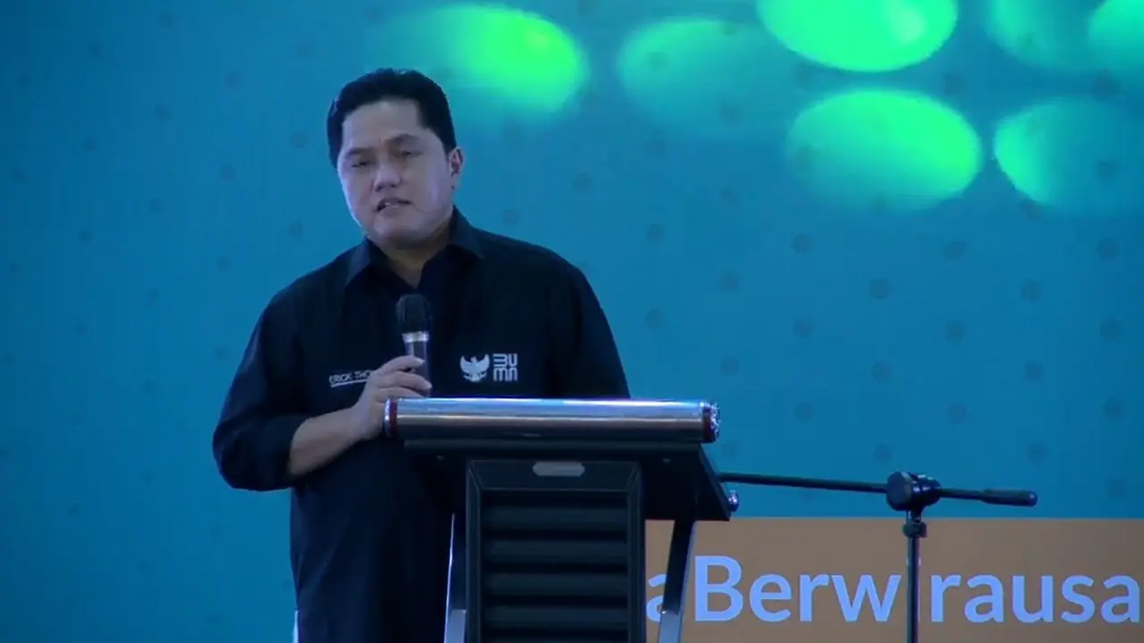 Menteri BUMN Erick Thohir  dalam diskusi virtual bersama Bank Syariah Indonesia, Rabu (19/1/2022).