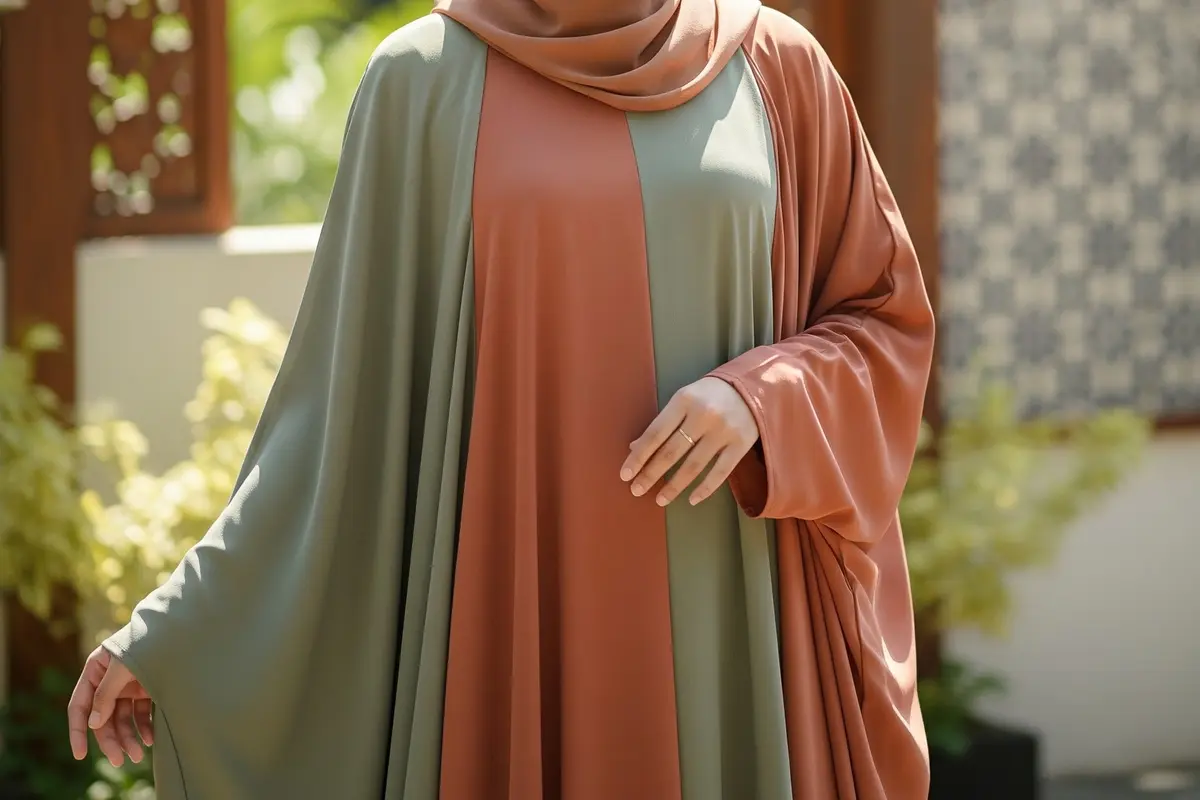 Abaya Model Batwing Warna Earth Tone (Gemini AI)
