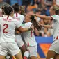 Timnas Inggis menang 3-0 atas Norwegia pada laga perempat final Piala Dunia Wanita 2019, di Stade Oceane, Le Havre, Kamis (27/6/2019). (AFP/LOIC VENANCE)
