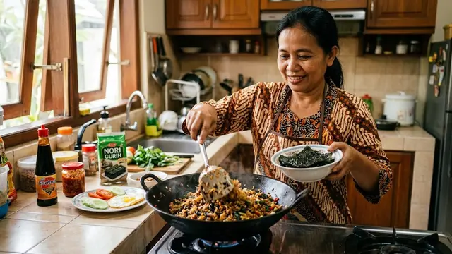 Resep Nasi Goreng Nori Gurih Umami yang Praktis/AI Generated