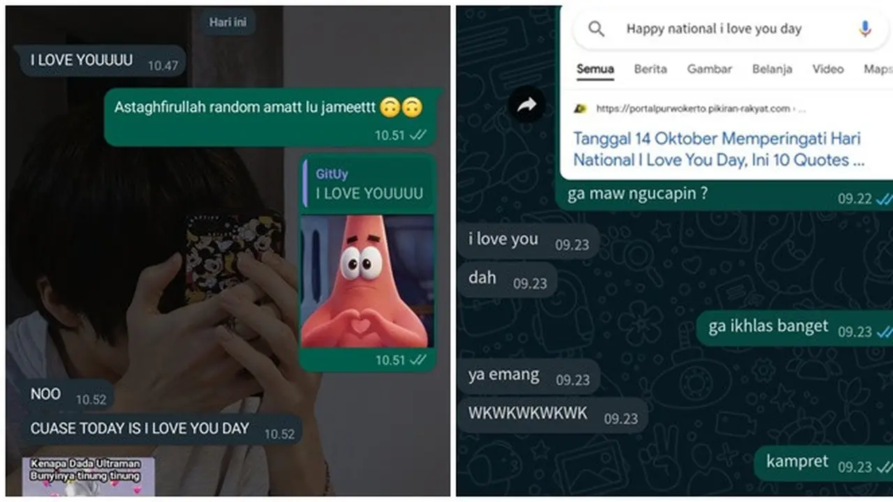 6 Chat Happy National I Love You Day dari Pacar Ini Bikin Baper