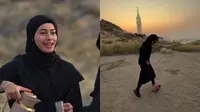 Potret Aksi Sintya Marisca Main Bola di Mekkah (Sumber: Instagram/sintyamarisca)