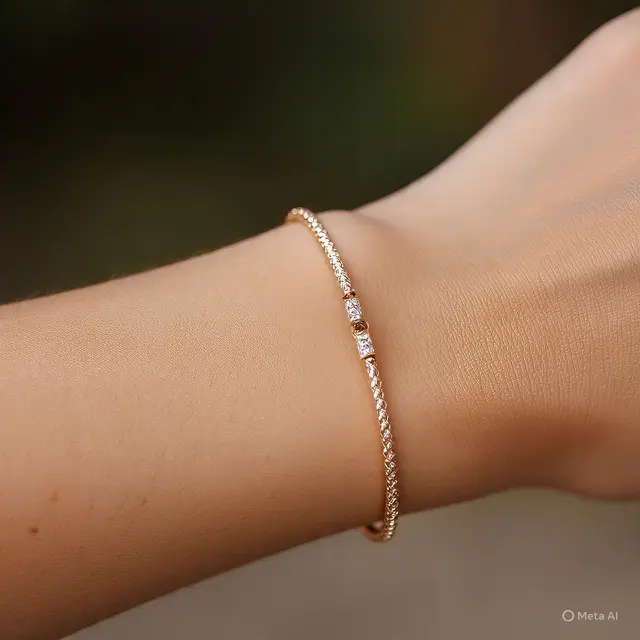 Model Gelang Emas Putih 750 untuk Tangan Kurus