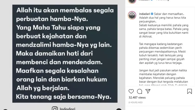 Indadari (Foto: Instagram/@indadari)