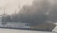 ASDP Ungkap Kronologi KMP Batumandi Terbakar Saat Hendak Sandar di Merak