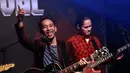 Pongky saat menghibur dalam jumpa pers Banteng Music Festival 2016 di kawasan SCBD, Jakarta Selatan, Senin (14/3). (Deki Prayoga/Bintang.com)