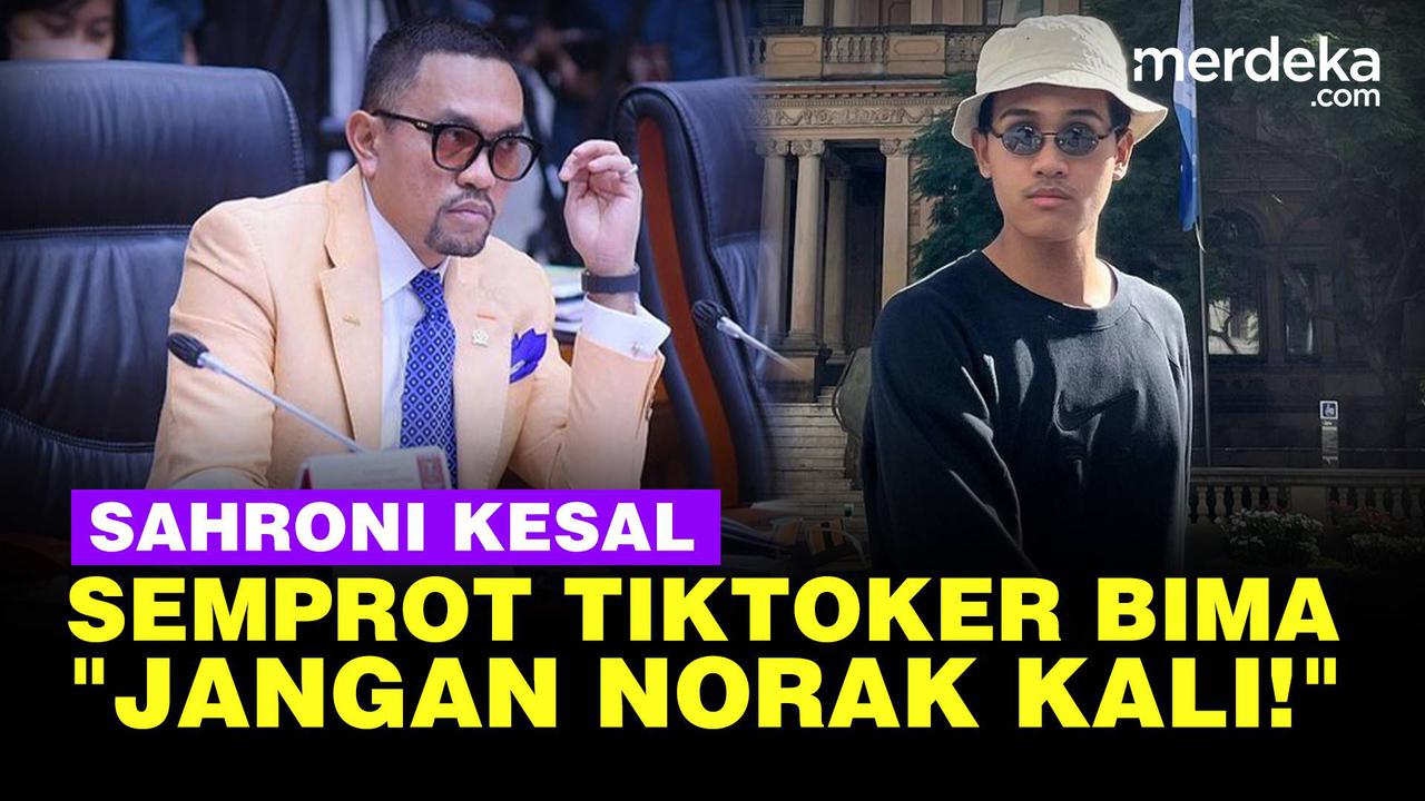 VIDEO: Ahmad Sahroni Murka TikToker Bima Komentari Jokowi Naik Mercy di Lampung